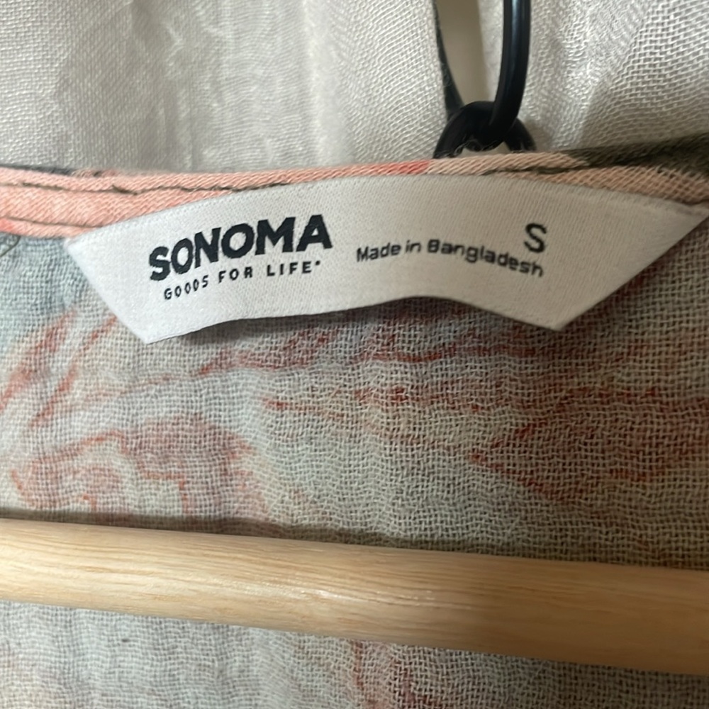 Sonoma Cotton Button Down Blouse - Picture 4 of 6